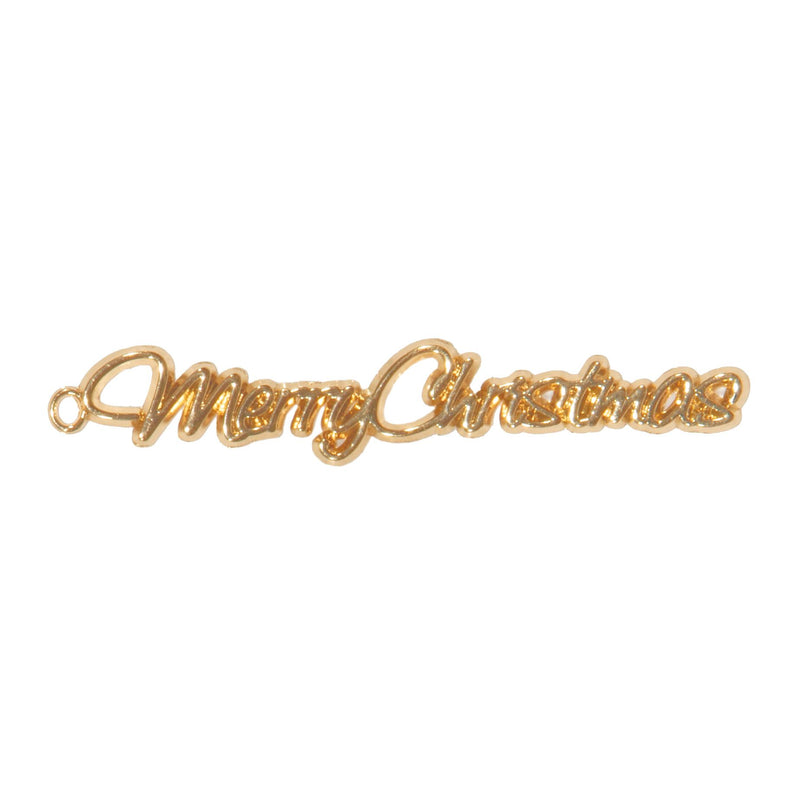 Tag Merry Christmas Oro 8 cm - 3 pezzi