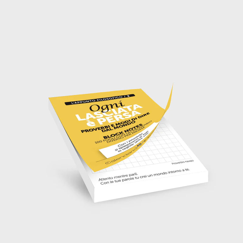 Blocco Note Appunto Filosofico Giallo 10 x 14 cm
