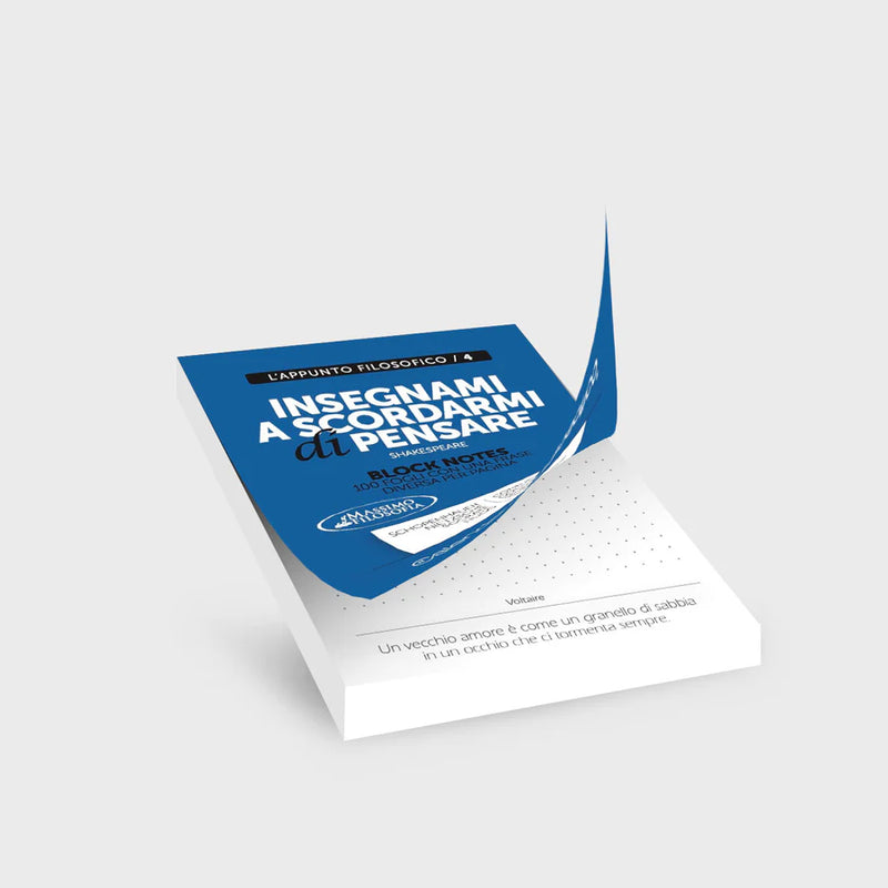 Blocco Note Appunto Filosofico Blu 10 x 14 cm