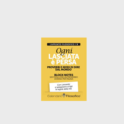 Blocco Note Appunto Filosofico Giallo 10 x 14 cm
