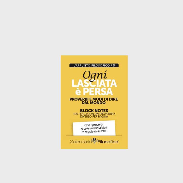 Blocco Note Appunto Filosofico Giallo 10 x 14 cm