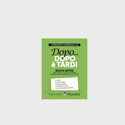 Blocco Note Appunto Filosofico Verde 10 x 14 cm
