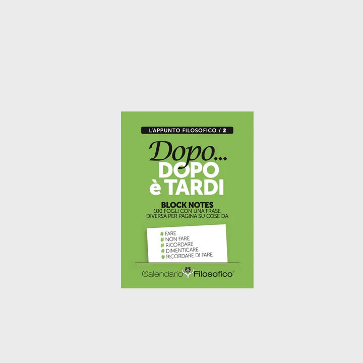 Blocco Note Appunto Filosofico Verde 10 x 14 cm