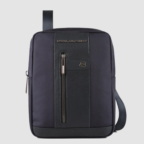 Borsello da Uomo Piquadro Brief 2 in Tessuto Riciclato con Porta iPad® Blu