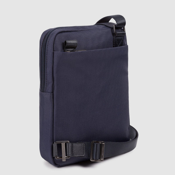 Borsello da Uomo Piquadro Brief 2 in Tessuto Riciclato con Porta iPad® Blu