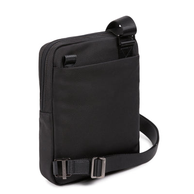 Borsello da Uomo Piquadro Brief 2 in Tessuto Riciclato con Porta iPad® Nero