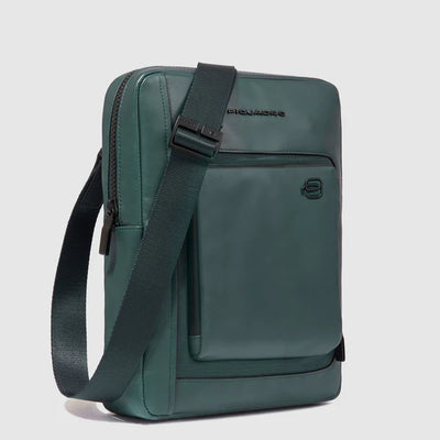 Borsello da Uomo Piquadro Liko a Tracolla in Pelle Porta iPad® Verde