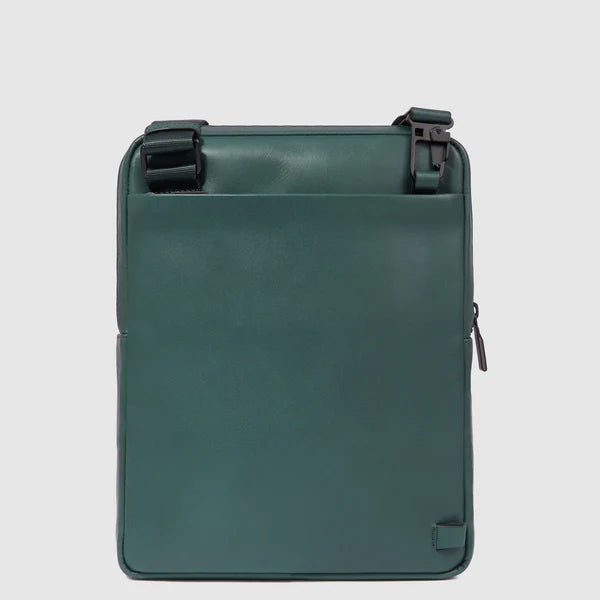 Borsello da Uomo Piquadro Liko a Tracolla in Pelle Porta iPad® Verde