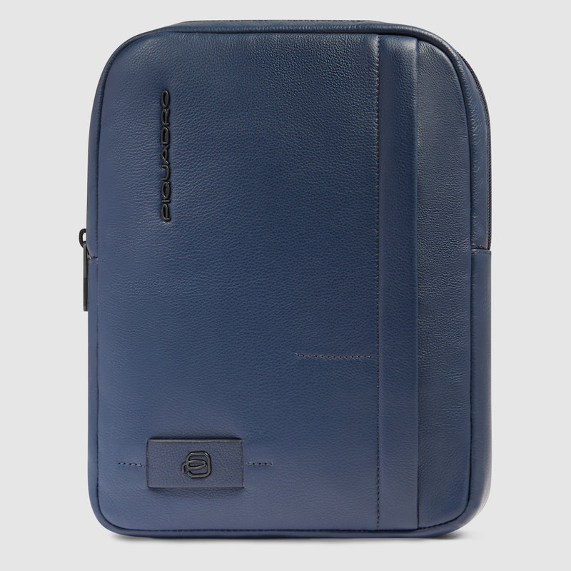 Borsello da Uomo Piquadro Russel in Pelle con Porta iPad® 11" Blu