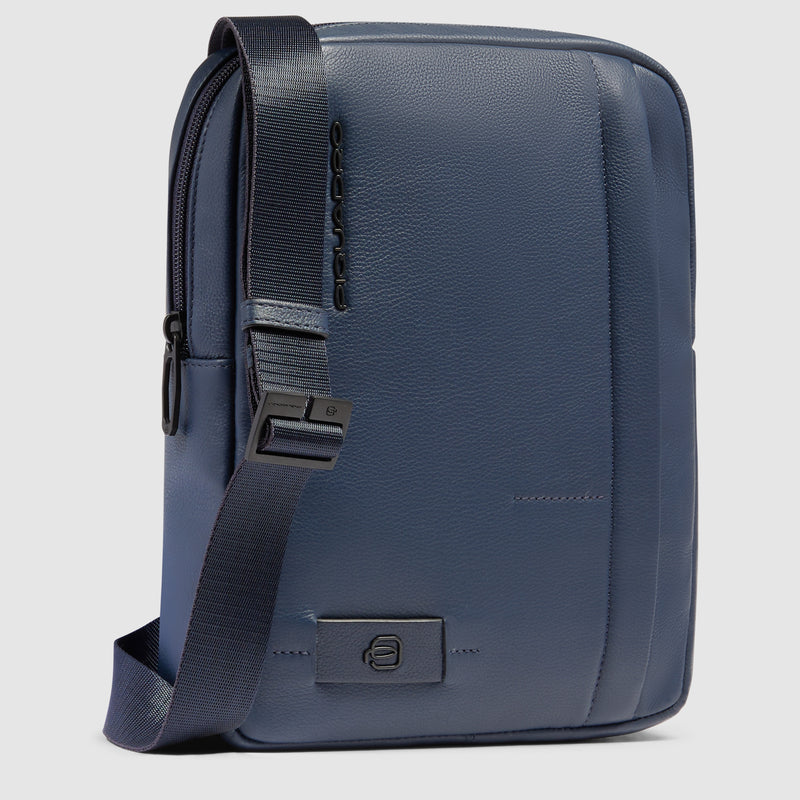 Borsello da Uomo Piquadro Russel in Pelle con Porta iPad® 11" Blu