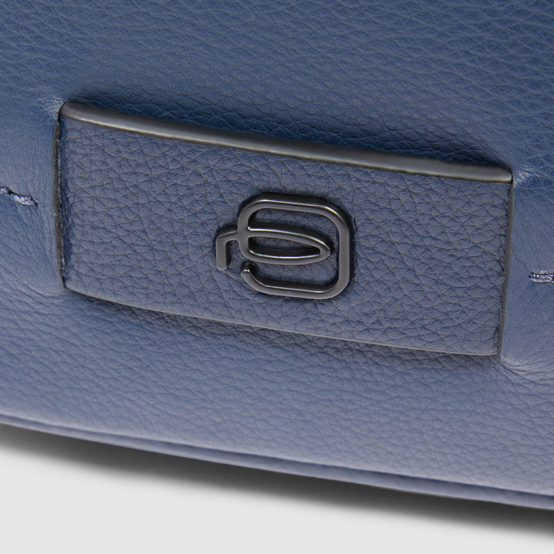 Borsello da Uomo Piquadro Russel in Pelle con Porta iPad® 11" Blu