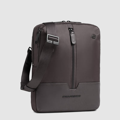 Borsello Piquadro Marcel in Pelle e Tessuto con Porta iPad® 11" Testa di Moro