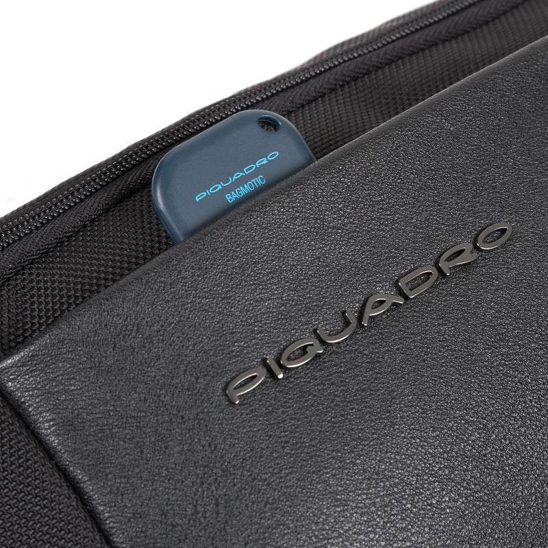 Marsupio da Uomo Piquadro Brief in Tessuto Riciclato Nero