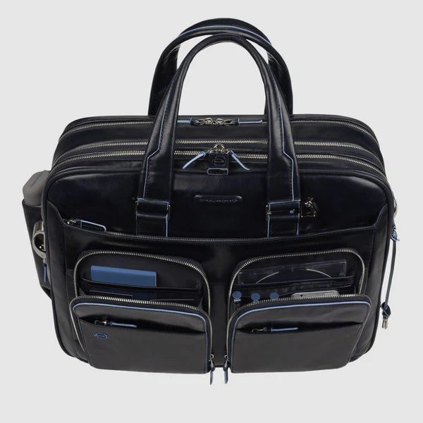 Cartella Espandibile Piquadro Blue Square in Pelle con Porta PC 15&