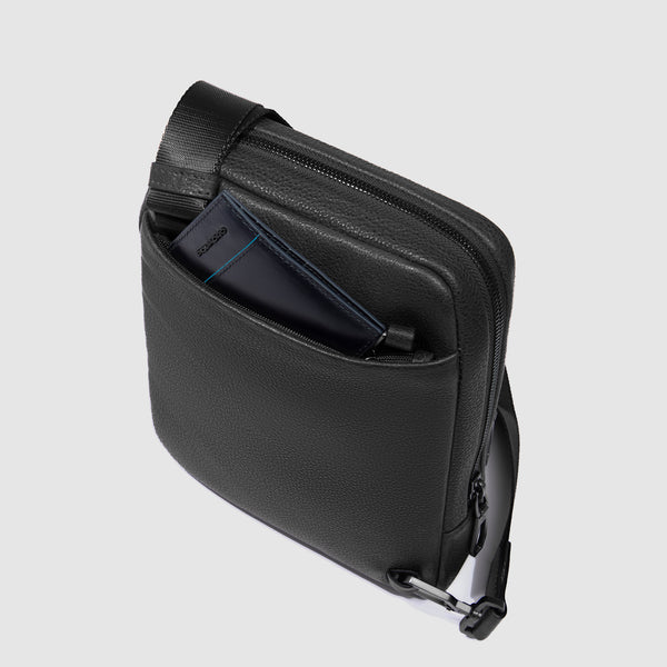 Borsello da Uomo Piquadro Hedley a Tracolla in Pelle Porta iPad® Mini Nero