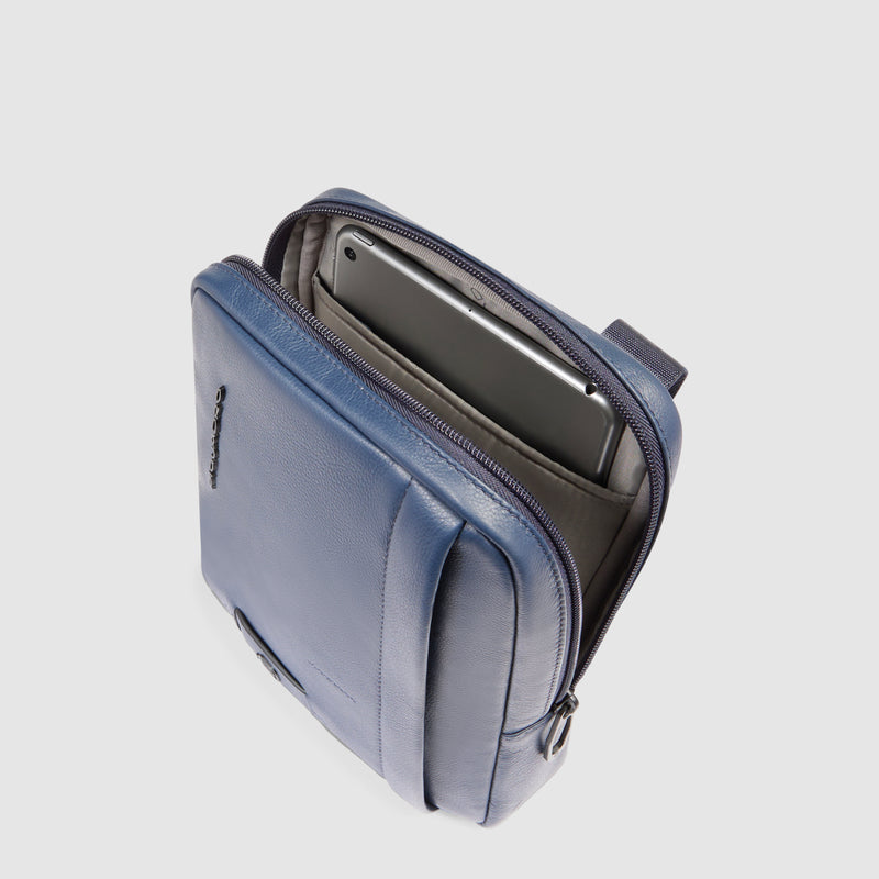 Borsello da Uomo Piquadro Russel in Porta con Porta iPad®mini Blu