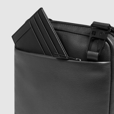 Borsello da Uomo Piquadro Russel in Porta con Porta iPad®mini Nero