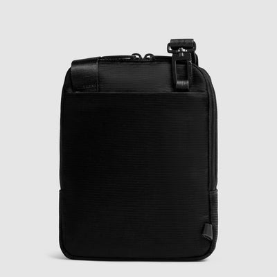 Borsello Piquadro Marcel in Pelle e Tessuto con Porta iPad®mini Nero