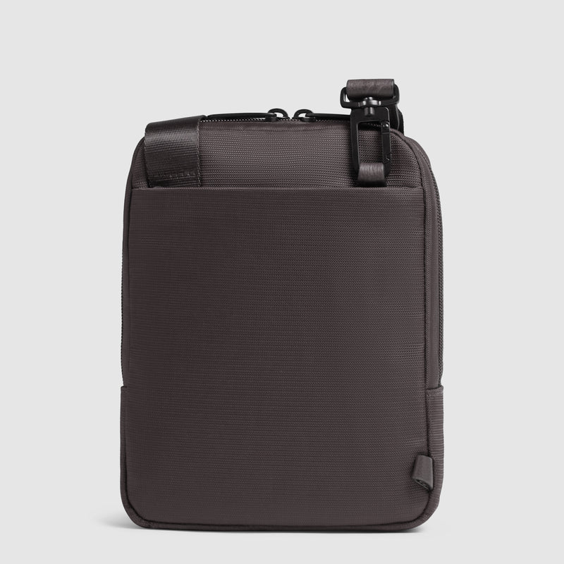 Borsello Piquadro Marcel in Pelle e Tessuto con Porta iPad®mini Testa di Moro