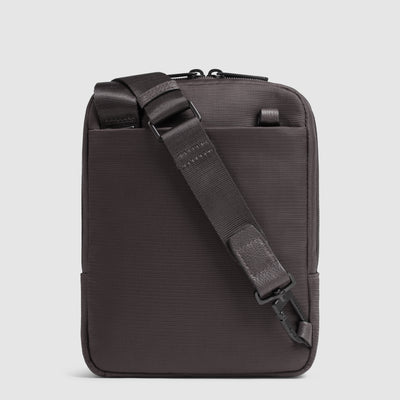 Borsello Piquadro Marcel in Pelle e Tessuto con Porta iPad®mini Testa di Moro