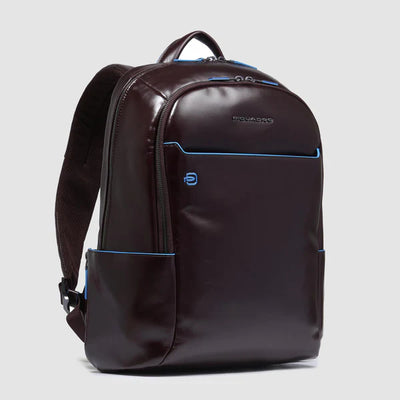 Zainetto Piquadro Blue Square in Pelle con Porta PC 14,'' e porta iPad®Pro 11'' Blue Square Mogano