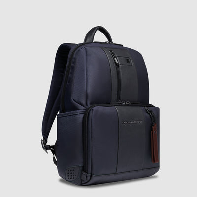 Zaino Piquadro Brief 2 in Tessuto Riciclato con Porta PC 14'' e Porta iPad® Blu