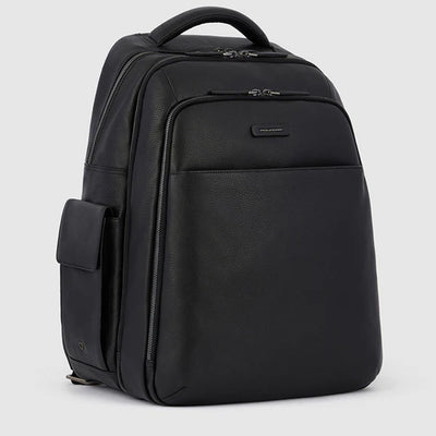 Zaino da Uomo Piquadro Modus con Porta PC 15,6'' e iPad® a 3 Scomparti in Pelle Nero
