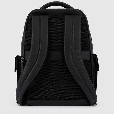 Zaino da Uomo Piquadro Modus con Porta PC 15,6'' e iPad® a 3 Scomparti in Pelle Nero