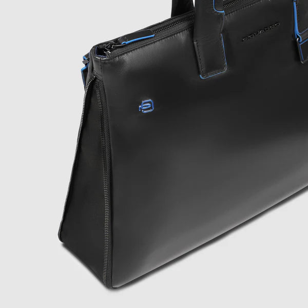 Cartellina Sottile Espandibile Piquadro Blue Square in Pelle a 2 Manici con Porta PC 15,6&