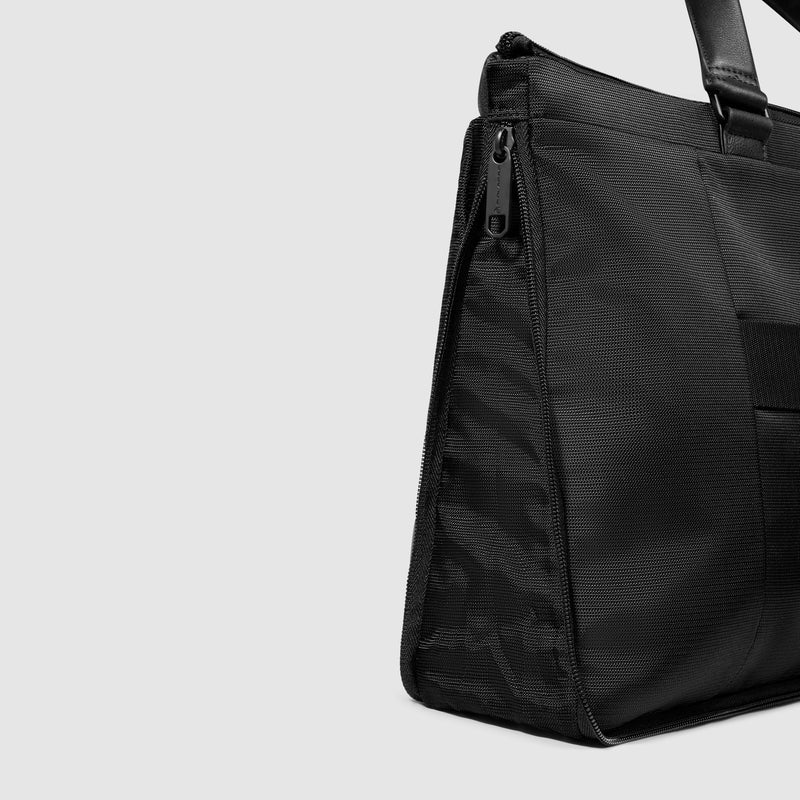 Cartella Briefcase Espandibile Piquadro Marcel in Pelle e Tessuto con Porta PC Porta PC 14&