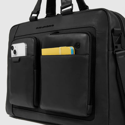 Borsa in Pelle Piquadro Liko Porta PC 15,6'' e iPad®Pro 12,9'' Nero