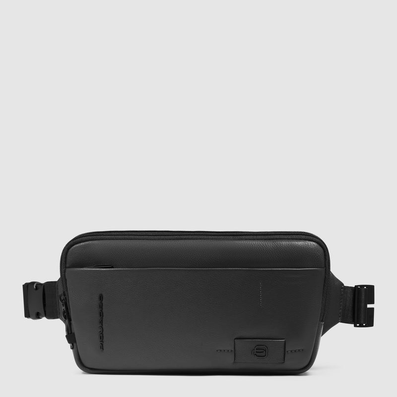 Marsupio da Uomo Piquadro Russel in Pelle con RFID Nero