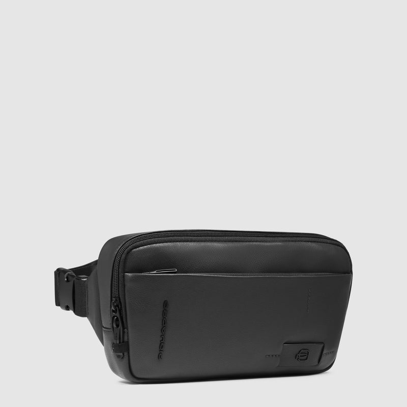 Marsupio da Uomo Piquadro Russel in Pelle con RFID Nero