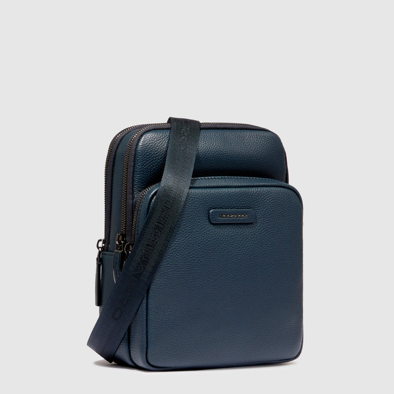 Borsello da Uomo Piquadro Modus in Pelle con Porta iPad®mini Blu