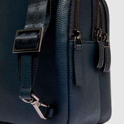 Borsello da Uomo Piquadro Modus in Pelle con Porta iPad®mini Blu