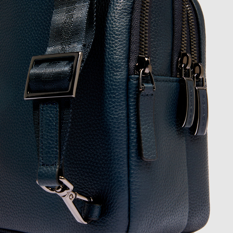 Borsello da Uomo Piquadro Modus in Pelle con Porta iPad®mini Blu