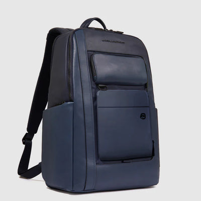 Zaino in Pelle Piquadro Liko Porta PC 15,6'' Blu