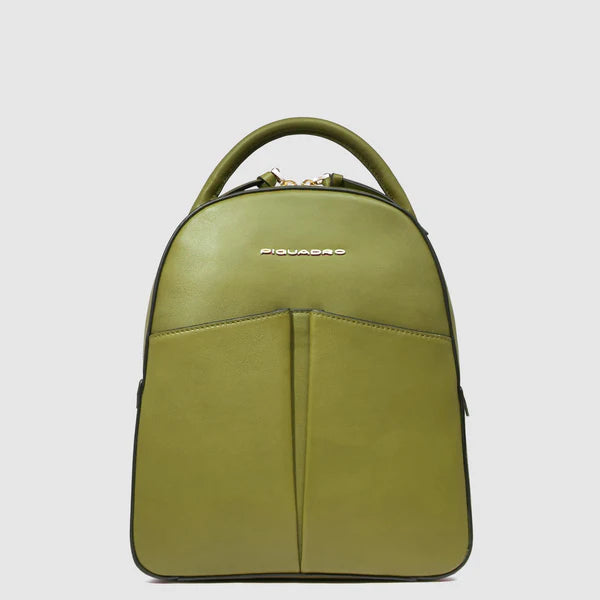 Zainetto da Donna Piquadro Ashley con Porta iPad®mini in Pelle Verde