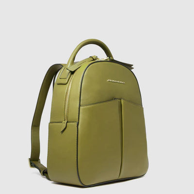 Zainetto da Donna Piquadro Ashley con Porta iPad®mini in Pelle Verde