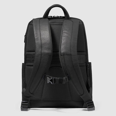 Zaino da Uomo Piquadro Black Square con Porta PC 14'' e iPad® in Pelle Nero