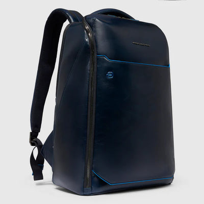 Zaino in Pelle Piquadro Blue Square Porta PC 15,6'' Blu