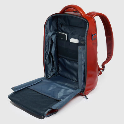 Zaino in Pelle Piquadro Blue Square Porta PC 15,6'' Blu