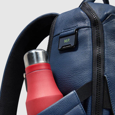 Zaino da Viaggio Piquadro Than con Porta PC 14'' e iPad® in Pelle Blu