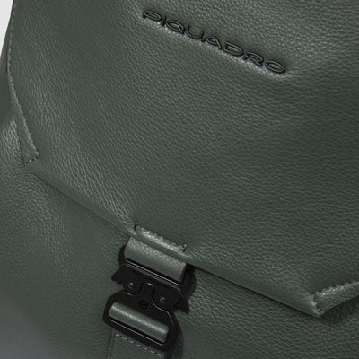 Zaino Roll-Top Piquadro Than con Porta PC 15,6'' e iPad®Pro 12,9" in Pelle Verde
