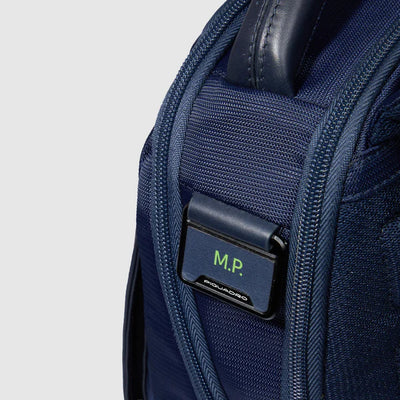Zaino da Uomo Piquadro Orion a 2 Scomparti con Porta PC 14'' e iPad® in Pelle e Tessuto Riciclato Blu