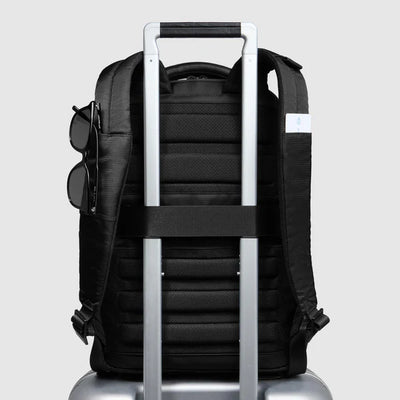 Zaino da Uomo Piquadro Orion a 2 Scomparti con Porta PC 14'' e iPad® in Pelle e Tessuto Riciclato Blu