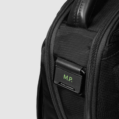 Zaino da Uomo Piquadro Orion a 2 Scomparti con Porta PC 14'' e iPad® in Pelle e Tessuto Riciclato Blu