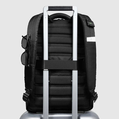 Zaino da Uomo Piquadro Orion con Porta PC 15,6'' a 2 Comparti in Pelle e Tessuto Riciclato Nero