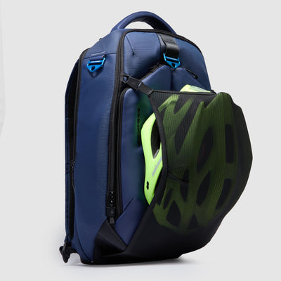 Zaino da Viaggio Piquadro PQ-Earth Porta PC 15,6'' iPad®Pro 12,9" in Pelle Vegana e in Tessuto Riciclato Blu