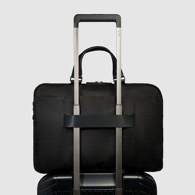 Borsa da Lavoro da Uomo Piquadro Wollem in Tessuto e Pelle con Porta PC 15,6'' e Porta iPad®Pro 12,9'' Nero